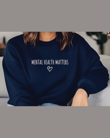 Mental Health Sweatshirt, Custom Crewneck Unisex Retro Style, Soft Comfortable Fabric — view 2