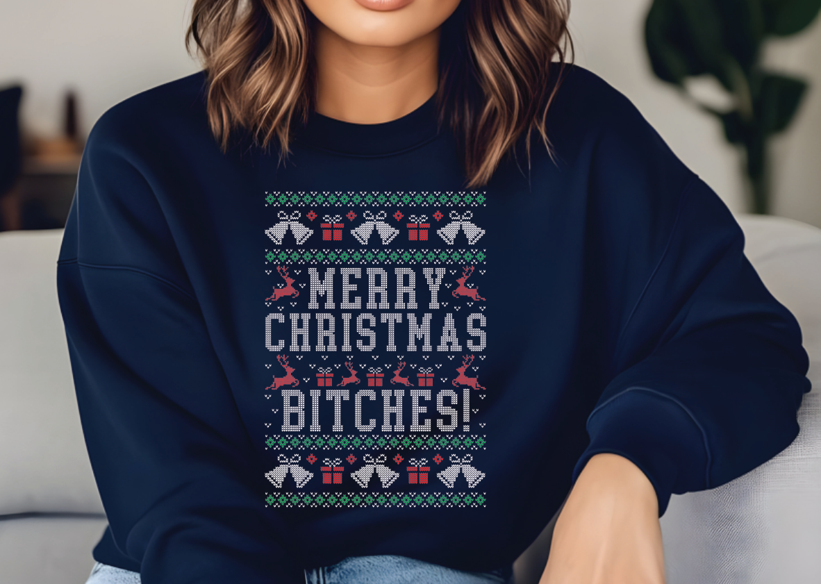 Custom Ugly Christmas Sweater, Personalized Holiday Hoodie, Festive Casual Wear — view 4