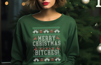Custom Ugly Christmas Sweater, Personalized Holiday Hoodie, Festive Casual Wear — view 2