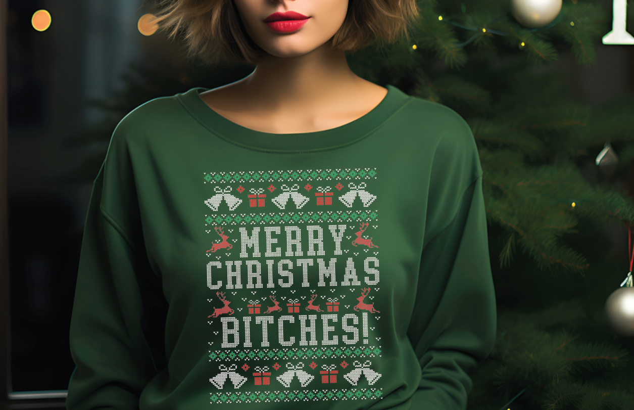 Custom Ugly Christmas Sweater, Personalized Holiday Hoodie, Festive Casual Wear — view 2