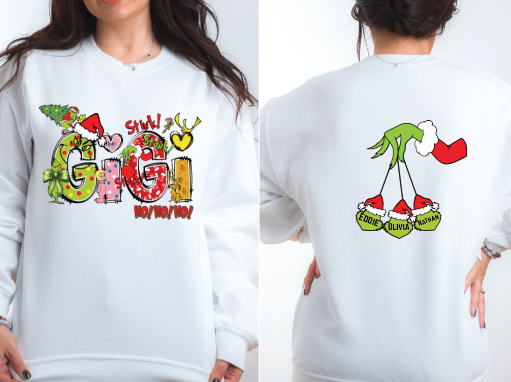 Custom Graphic Sweatshirt, Holiday Themed Hoodie With Personalized Apparel & Custom Name Shirt — view 3