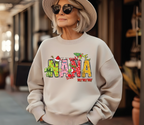 NANA Grinch-Themed Holiday Graphic SweatShirt (Choose Colors)