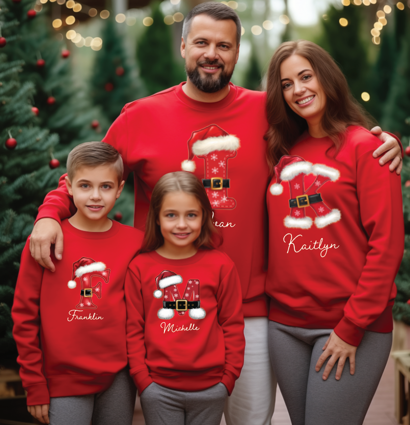 Matching Family Christmas Jumper Personalised Tee, Sweat, hoodie — view 3