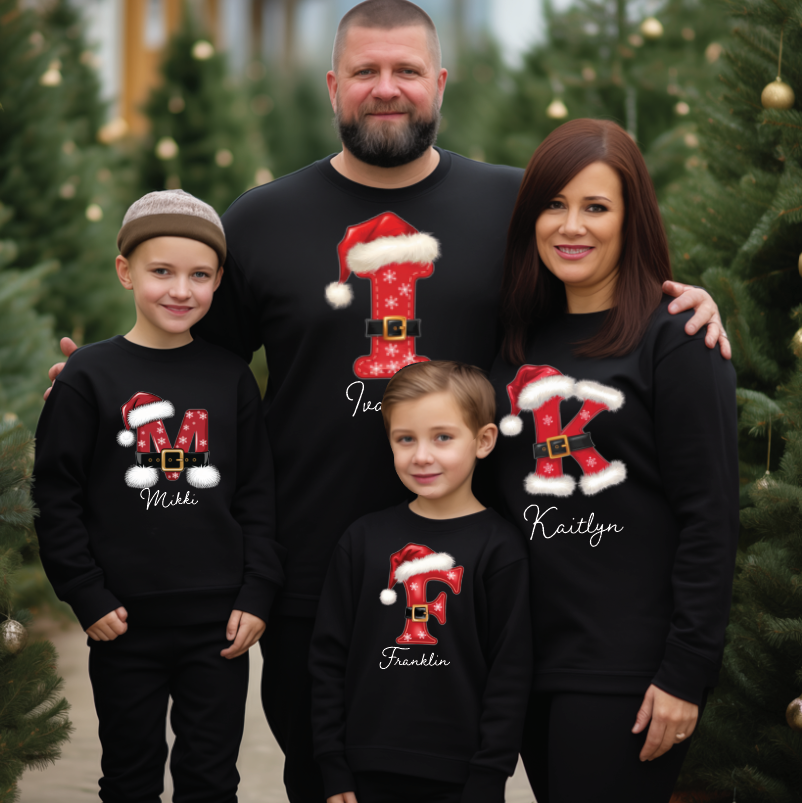 Matching Family Christmas Jumper Personalised Tee, Sweat, hoodie