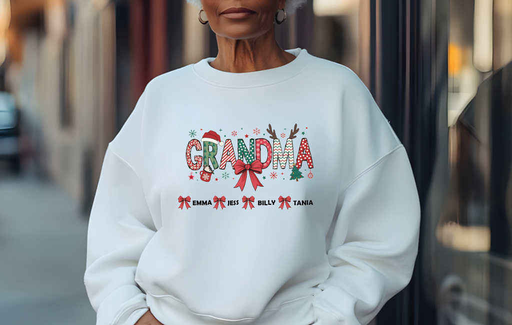 Custom Grandma Hoodie, Personalized Sweatshirt With Grandkids Name Tee, Soft Durable Fabric — view 2