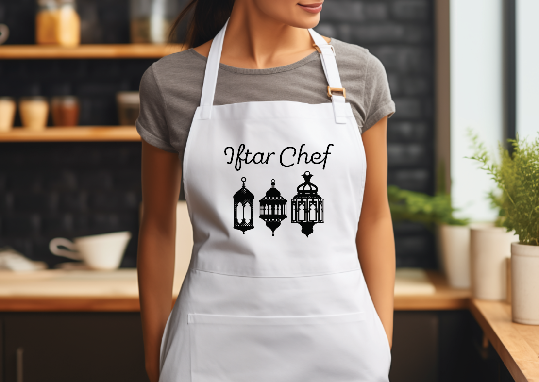 "Iftaar Chef" Calligraphy Apron (Available in Multi-Colors)