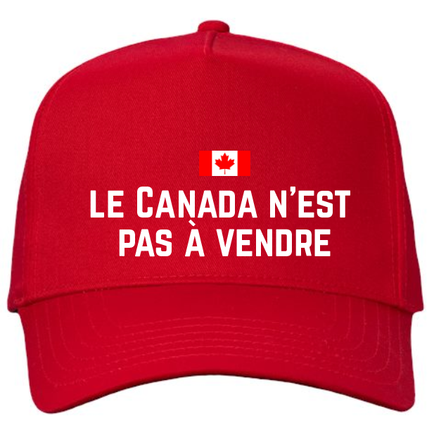 Embroidered Cap, Le Canada N'est Pas À Vendre Premium Quality Snapback Hat — view 3