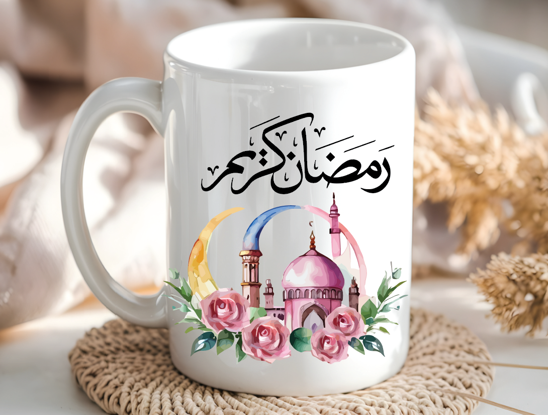 Personalised Arabic Mug, Custom Ceramic Coffee Cup 15 oz With Calligraphy