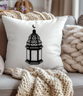 Islamic Cushion Cover, Ramadan Mubarak Decor, Soft Fabric, Arabic Calligraphy Pillow