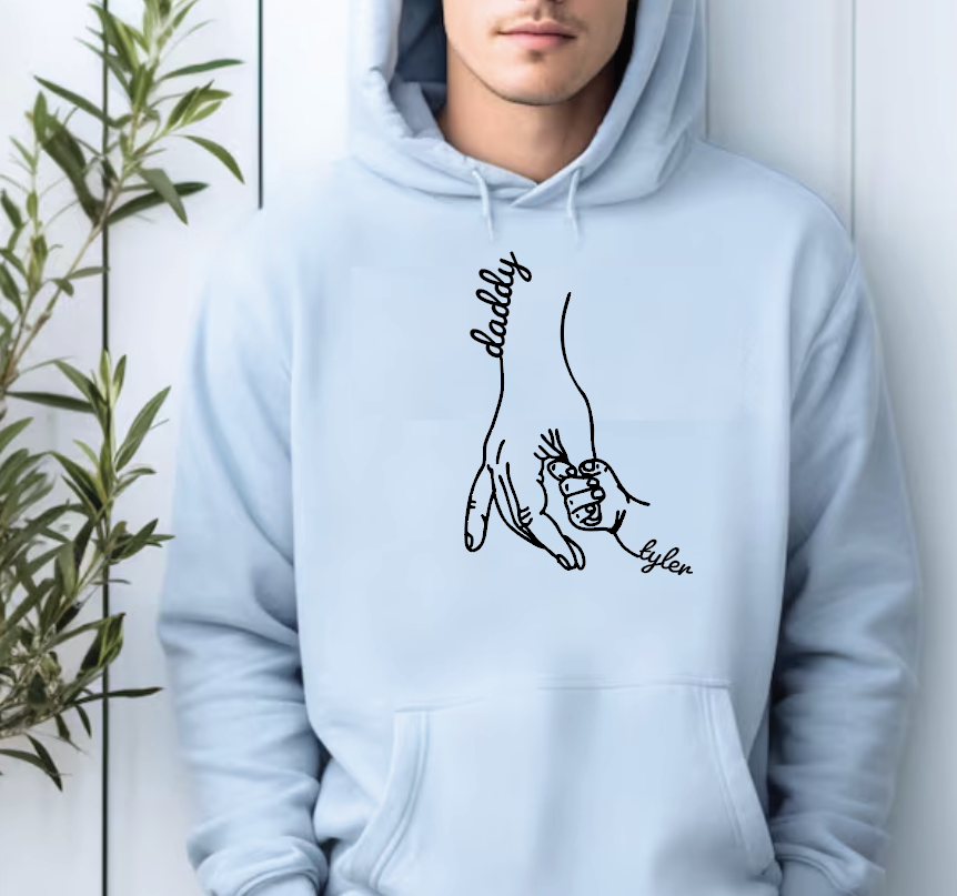 Custom Embroidered Hoodie, Personalized Name Pullover With Choose Hoodie Colors