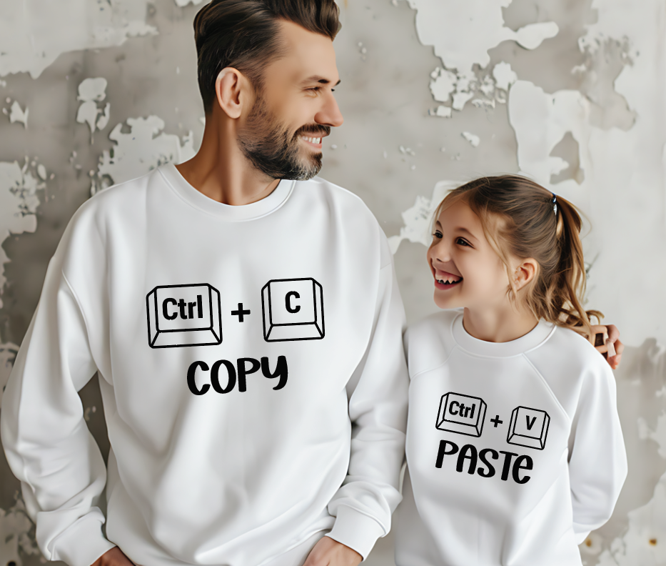 Custom Dad Son Tee, Personalized Hoodie & Matching Outfit Set With Soft Durable Fabric — view 3
