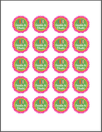 Custom Dholki Stickers, Personalized Mehndi Party Favors, Set of 20 — view 3