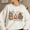 Custom Graphic Hoodie, Leopard Print Ghost Pumpkin Tee, Personalized Keepsake Gift