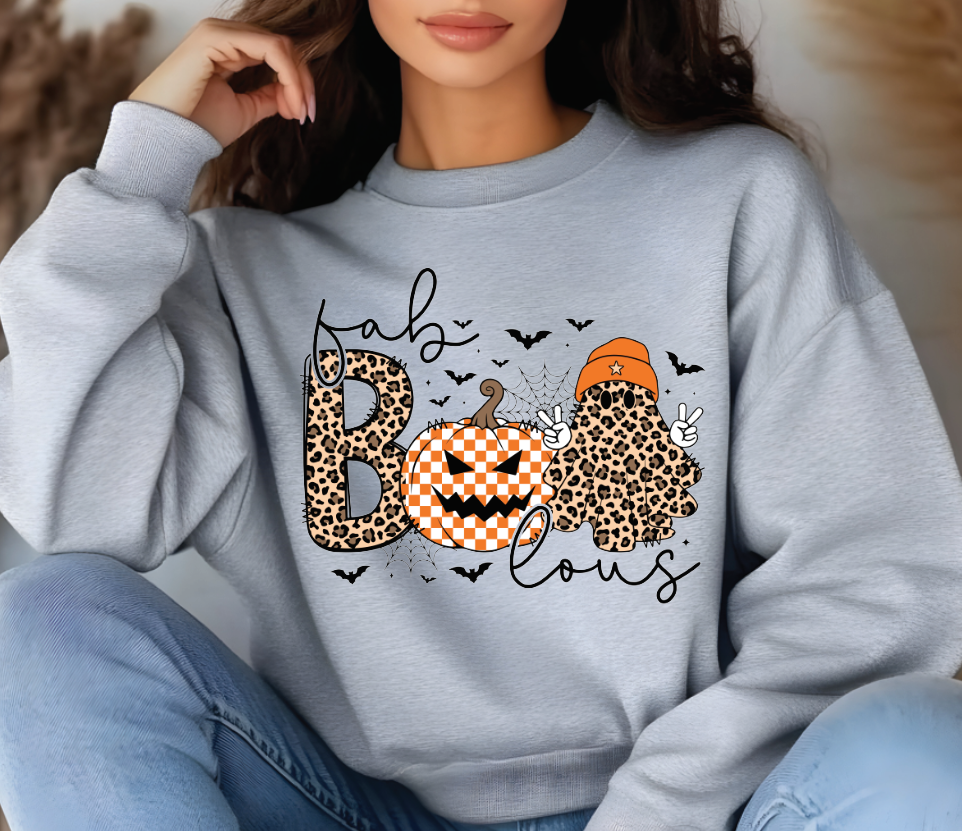 Custom Graphic Hoodie, Leopard Print Ghost Pumpkin Tee, Personalized Keepsake Gift — view 2