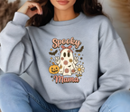 "Spooky Mama" Groovy Vintage Graphic Sweat Tee (Choose Colors)