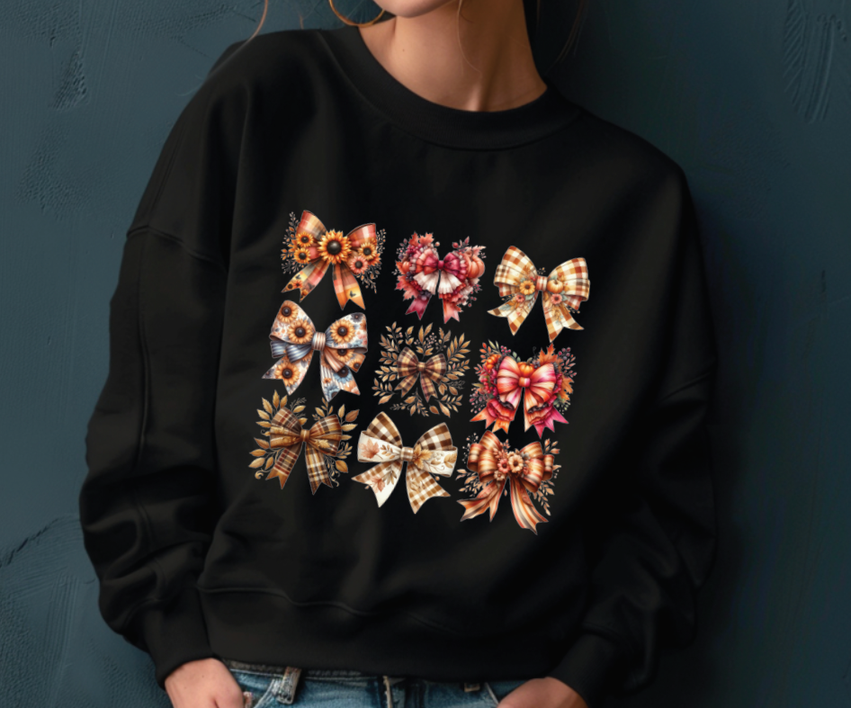 Custom Fall Hoodie, Plaid Bow Hoodie With Personalized Name & Soft Durable Fabric — view 2