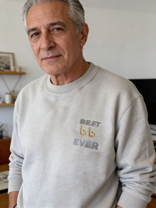 Embroidered Best Baba Ever, Urdu Dad Gift, Custom Father’s Day Hoodie, Pakistani Dad Gift — view 6