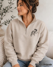 Custom Photo Portrait Embroidered Quarter Zip