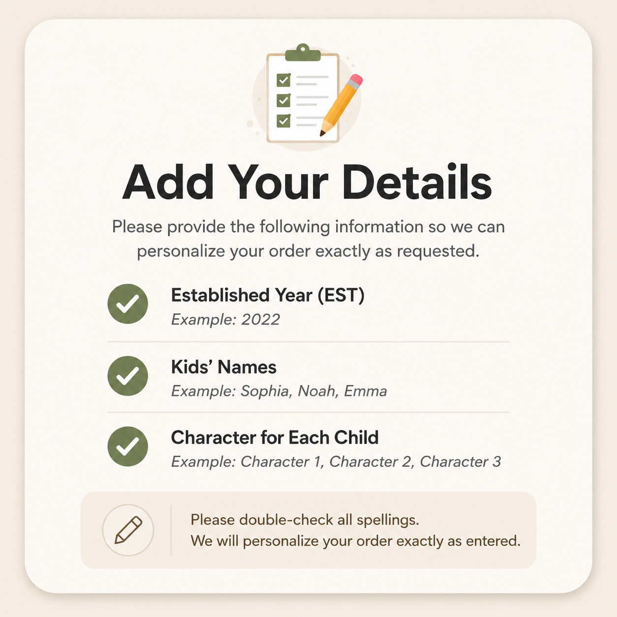 Add your details