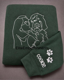 Custom Pet Portrait Embroidered Hoodie & Sweatshirt