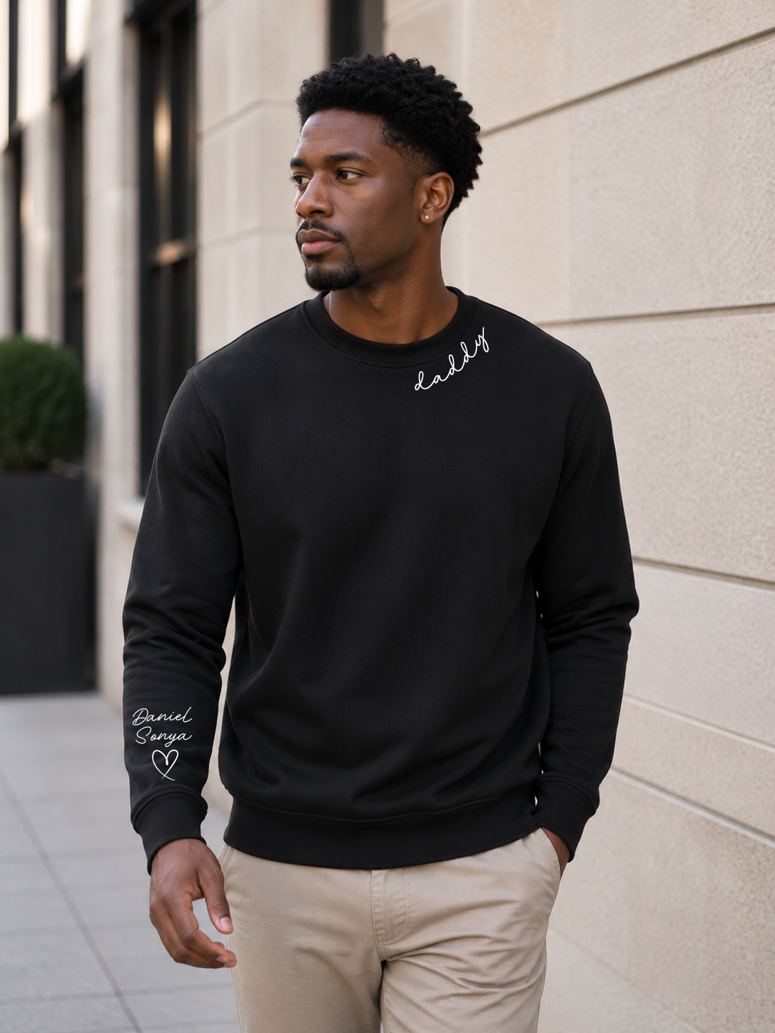 Custom Minimalist Daddy, T-Shirt, Crewneck, Hoodie — view 2