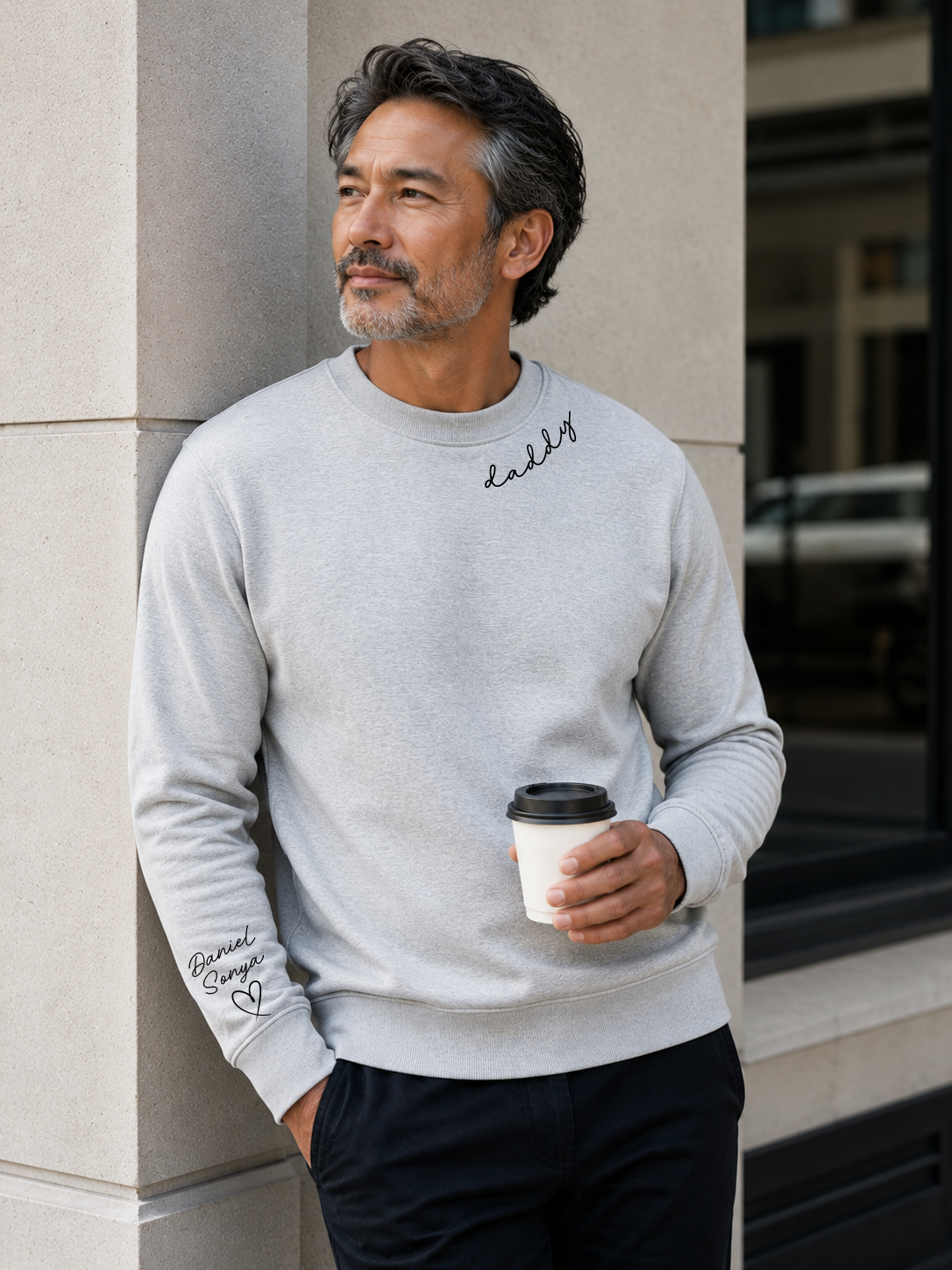 Custom Minimalist Daddy, T-Shirt, Crewneck, Hoodie