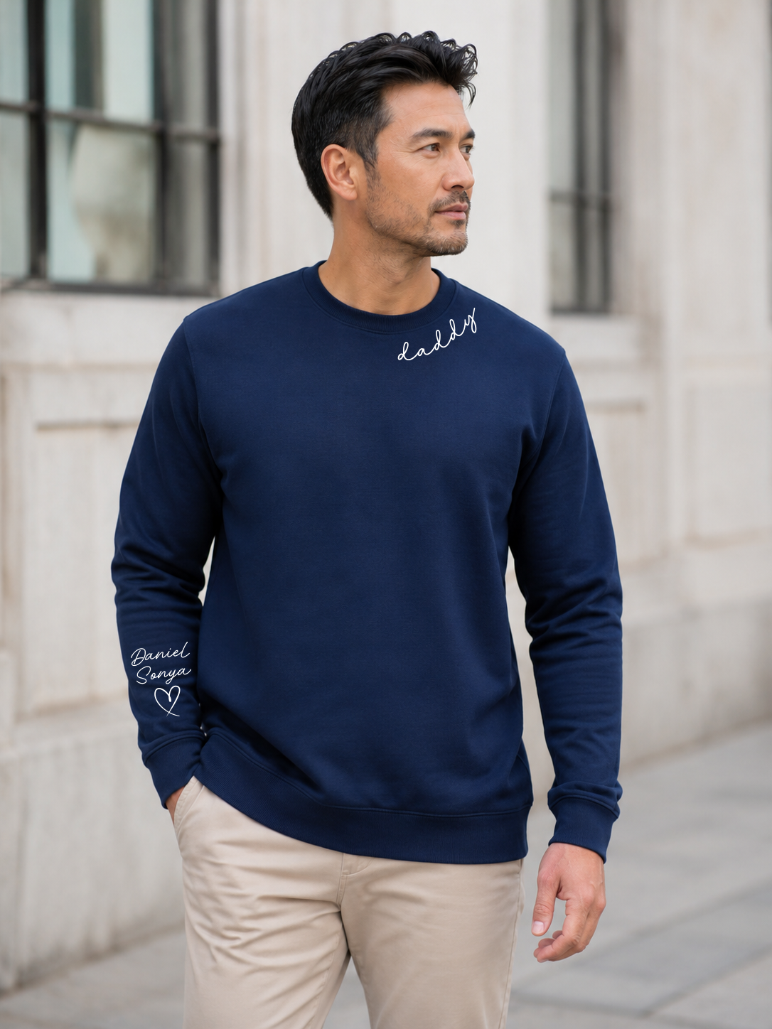 Custom Minimalist Daddy, T-Shirt, Crewneck, Hoodie — view 7