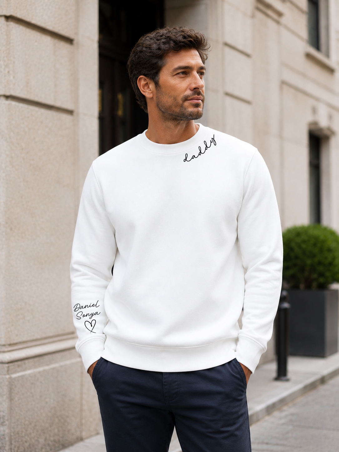 Custom Minimalist Daddy, T-Shirt, Crewneck, Hoodie — view 5