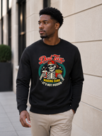 Retro dad tax sweatshirt with skeleton graphic