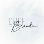 the text "CHEF Brandon" in a cursive font, which is a stylized representation of the name " Brandon".
