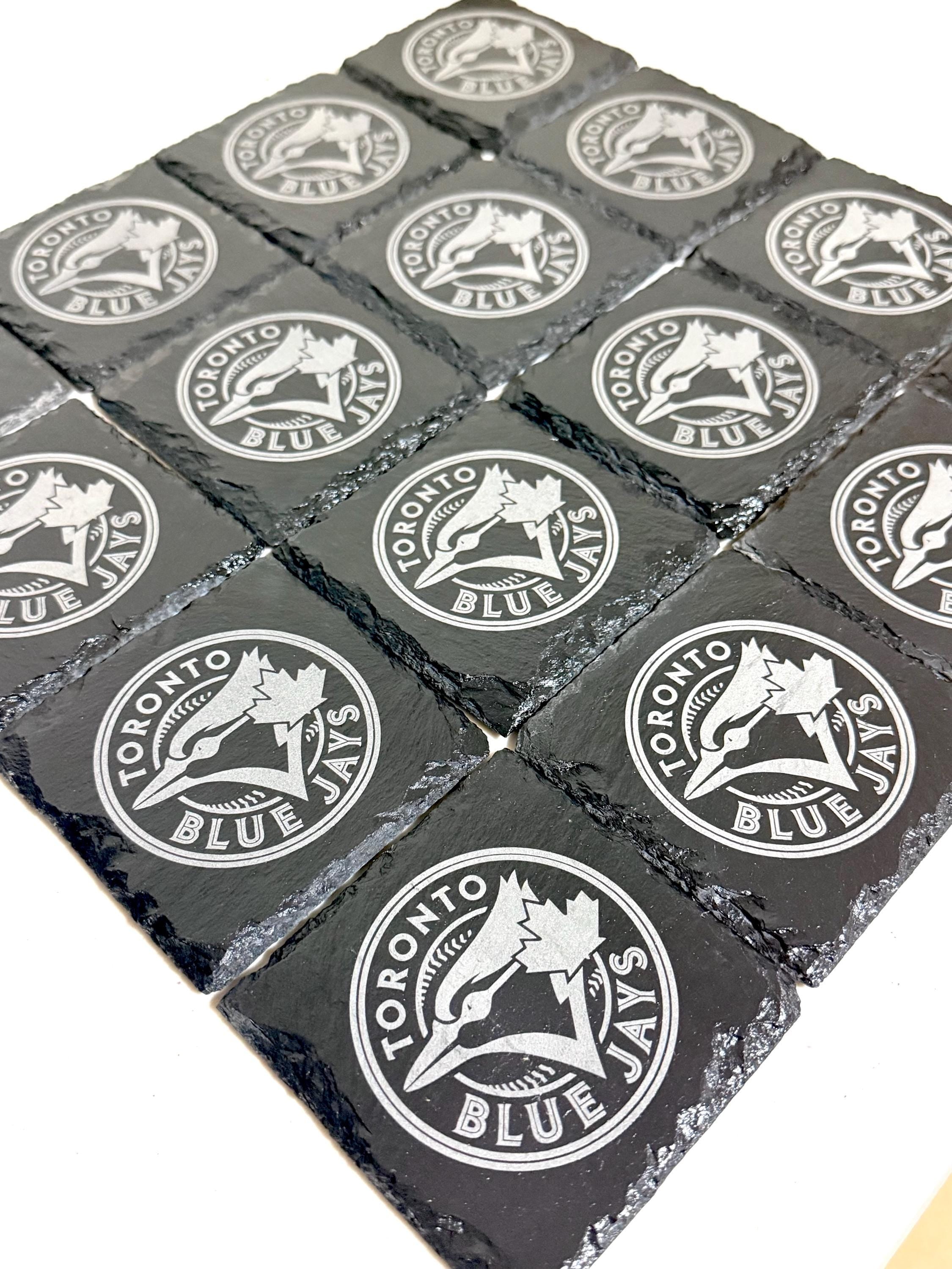 Toronto Blue Jays Coaster, Engraved Slate Stone, Baseball Fan Gift — view 6