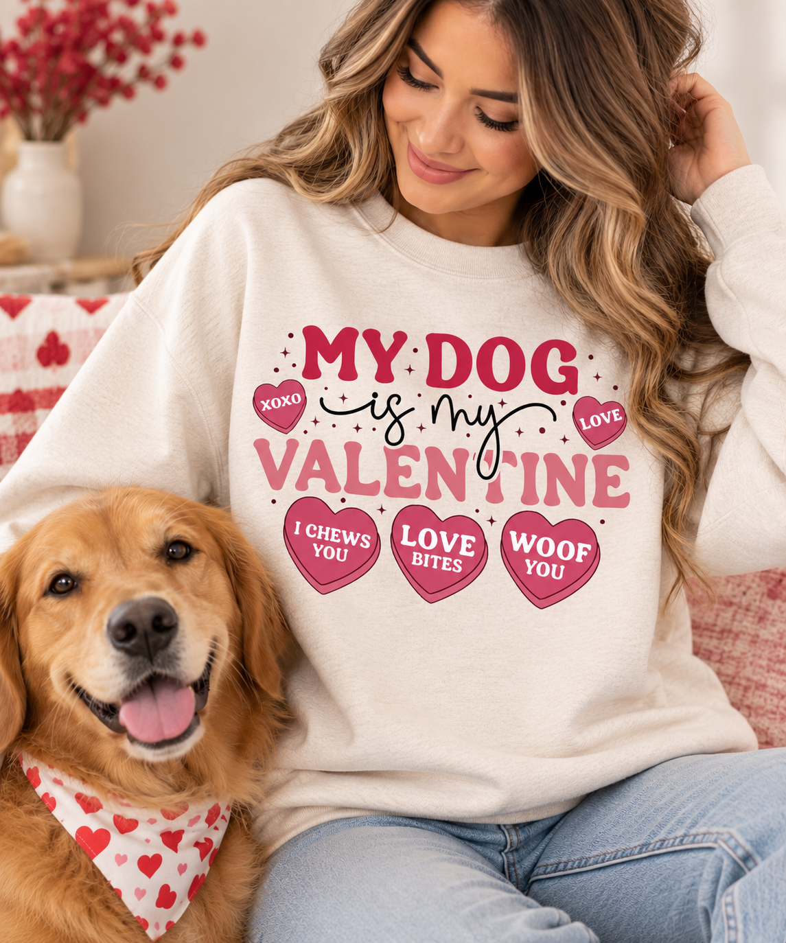 Sudadera de amor canino – Ropa adorable para amantes de mascotas | Sudadera casual de algodón suave