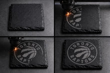 Toronto Raptors Slate Coaster, Engraved Basketball Stone Coaster — view 4