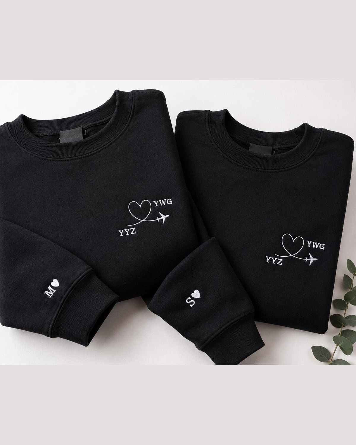 Personalized Airport Code Embroidered Sweatshirt & Hoodie
