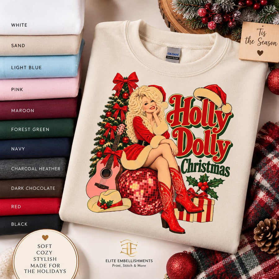 Holly Dolly Western Christmas Shirt & Sweatshirt