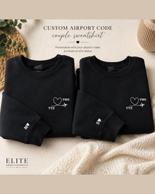 Personalized Airport Code Embroidered Sweatshirt & Hoodie