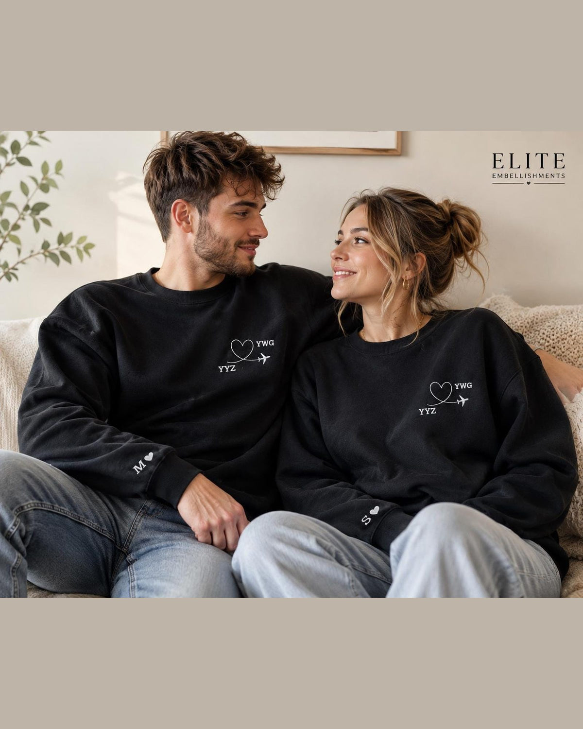 Personalized Airport Code Embroidered Sweatshirt & Hoodie