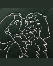Custom Pet Portrait Embroidered Hoodie & Sweatshirt