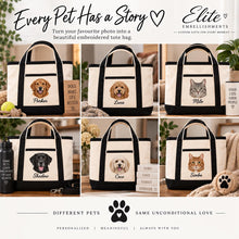 Personalized Pet Portrait Tote Bag – Custom Pet Photo