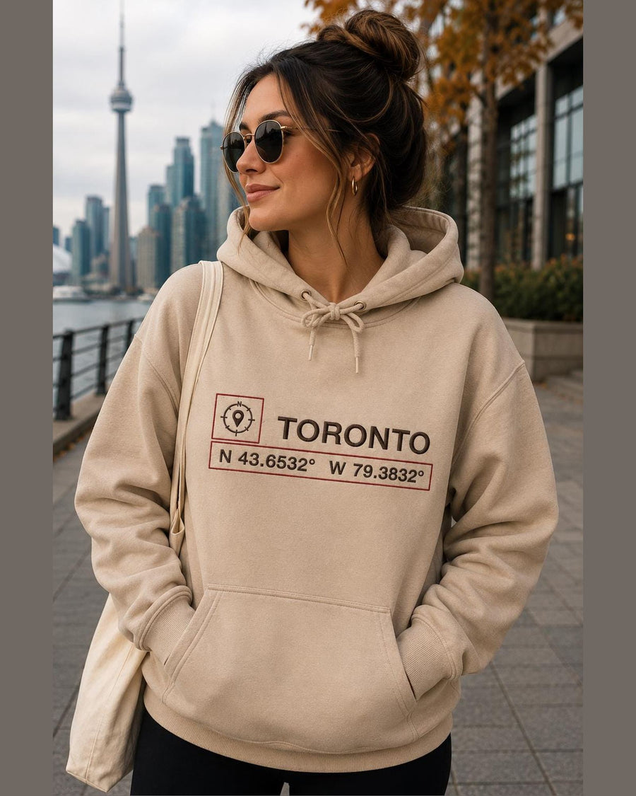 Personalized Coordinates Embroidered Sweatshirt & Hoodie