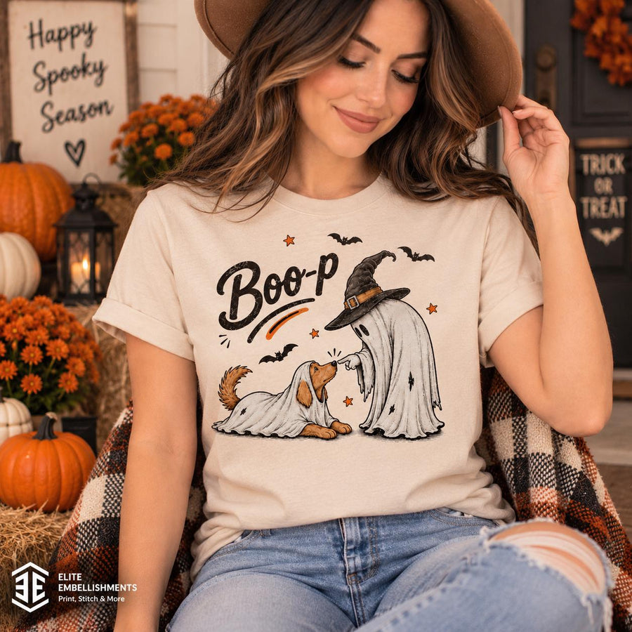 Boo-P Ghost Dog Halloween Shirt & Sweatshirt