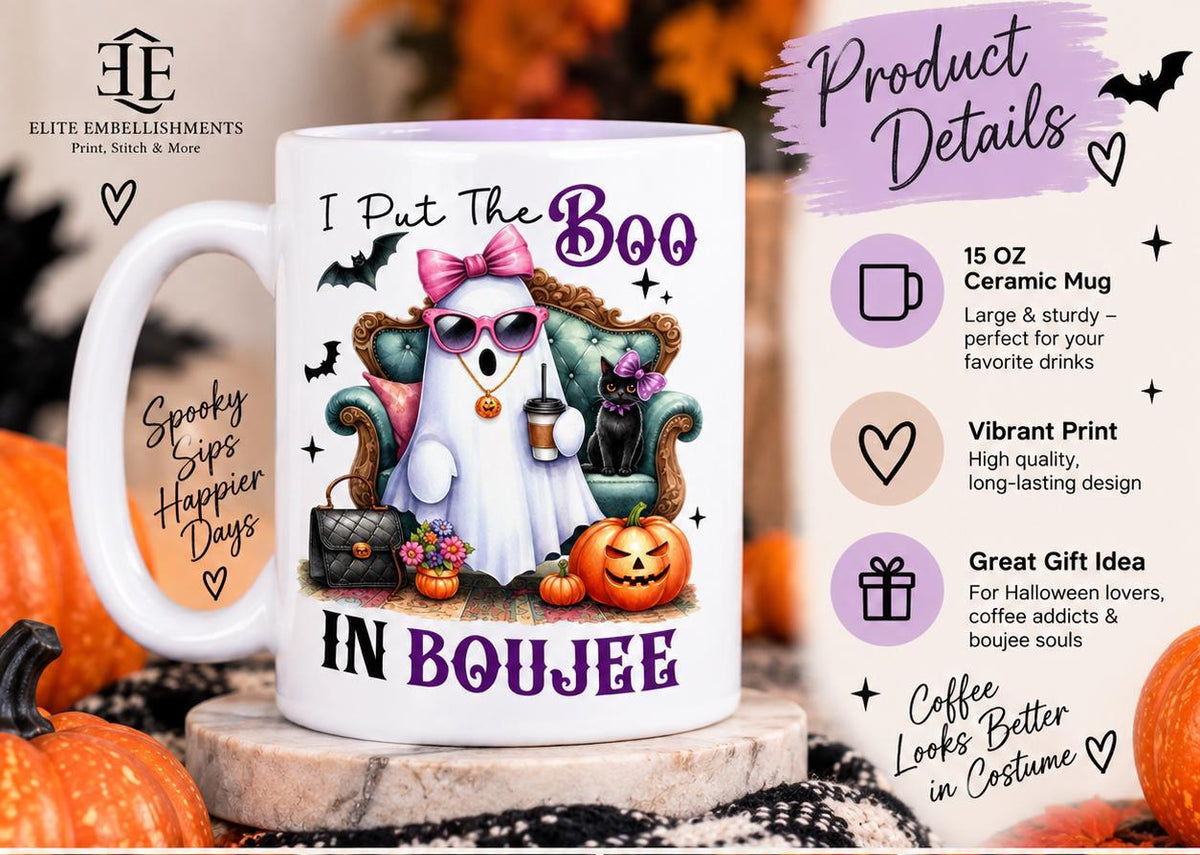 Boujee Halloween Mug 15oz – Boujee Halloween mug product details