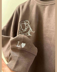 Embroidered Sweatshirt, Custom Pocket Portrait, Premium Quality — view 4