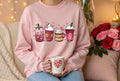 Valentines Coffee Sweatshirt, Slim Fit Casual Valentine's Wear With Soft Waffle Fabric — view 2