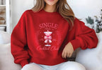 Valentine Sweatshirt, Single Babes Cocktail Club Cozy Cotton Holiday Top — view 4