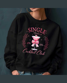Valentine Sweatshirt, Single Babes Cocktail Club Cozy Cotton Holiday Top — view 2