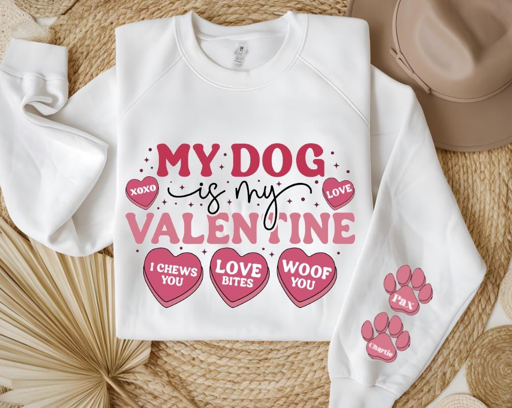 Dog Love Sweatshirt, Cute Pet Lover Apparel, Soft Cotton Casual Hoodie — view 3