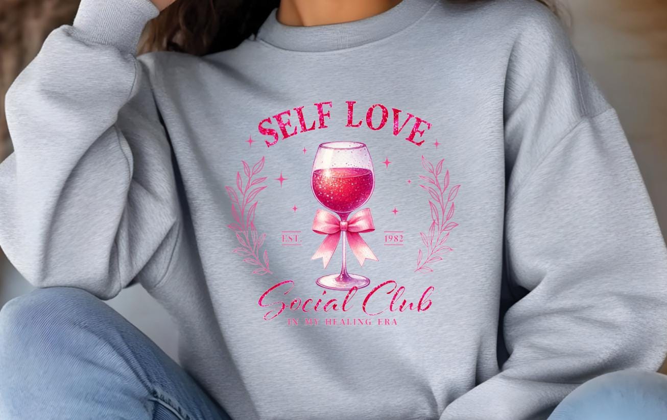 Self Love Sweatshirt, Premium Quality Social Club Cozy Pullover Top — view 4