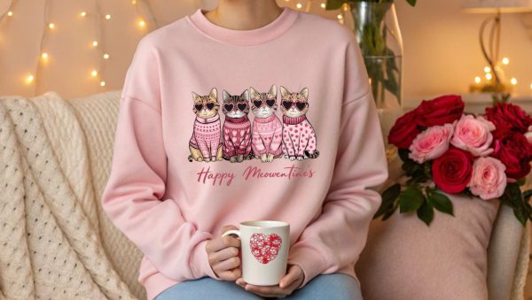 Valentines Kitten Sweater, Cozy Cat Sweater, Soft Pet Winter Clothing — view 4