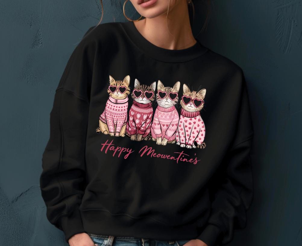 Happy Meowentine, Valentines Kitten Sweater